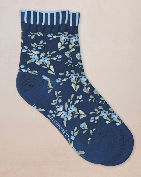 Chaussettes Dame BLEU FORET "Fil d'Ecosse Liberty Amiral" FBU6600 - Bleu LZ4