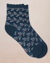 Chaussettes Dame BLEU FORET "All Over" FBU6603 - Marine G9Z