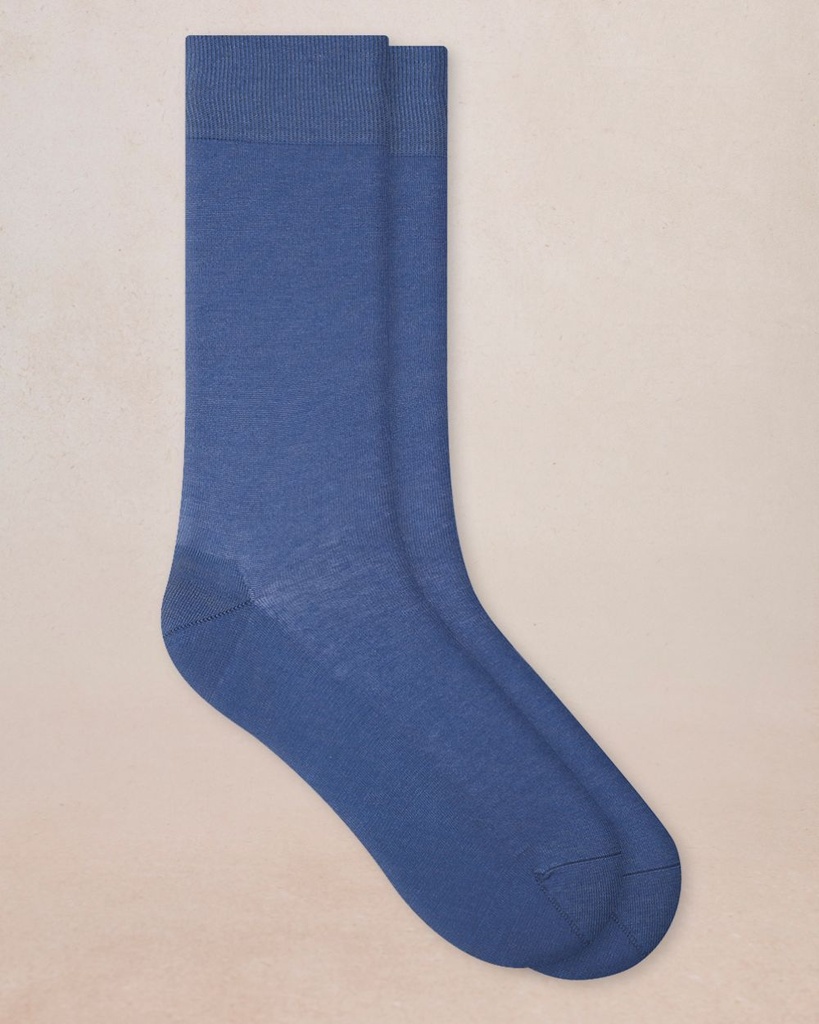 Chaussettes Homme Fines BLEU FORET "Fil d'Ecosse 100%" HFM2719 - Bleu LF1