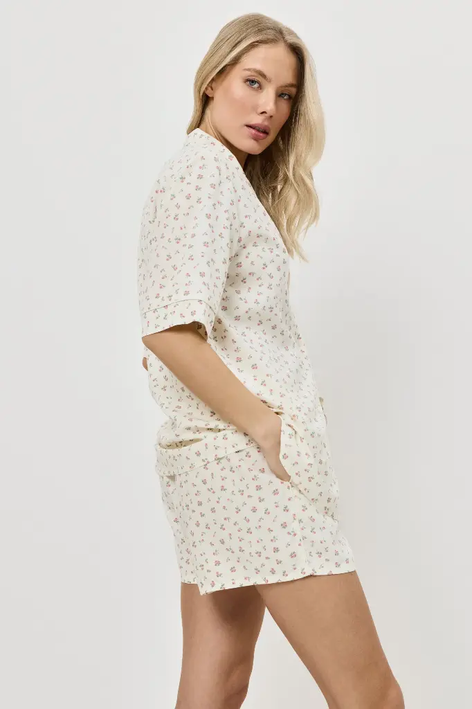 Pyjama short dame ARUELLE "Caprielle" S26-AR-CAPR-PS - Yellow