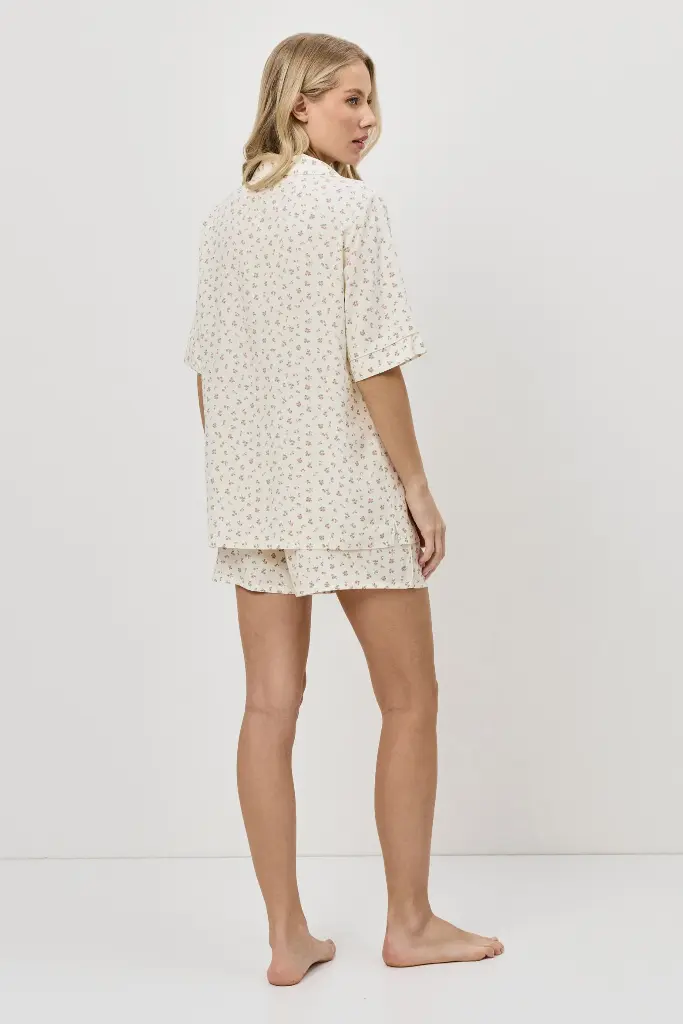 Pyjama short dame ARUELLE "Caprielle" S26-AR-CAPR-PS - Yellow