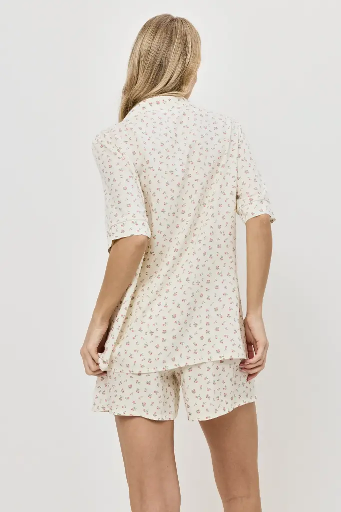 Pyjama short dame ARUELLE "Caprielle" S26-AR-CAPR-PS - Yellow