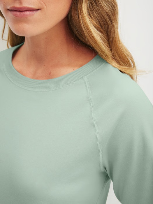 T-shirt maches longues + pantalon dame homewear CALIDA "Favourites Cat" 15170 + 29747 - Light Aqua 621