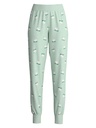 T-shirt maches longues + pantalon dame homewear CALIDA "Favourites Cat" 15170 + 29747 - Light Aqua 621