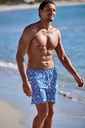 Short de bainDAVID MAN "Caicco" DM26-013 - Bleu Tropical MLT