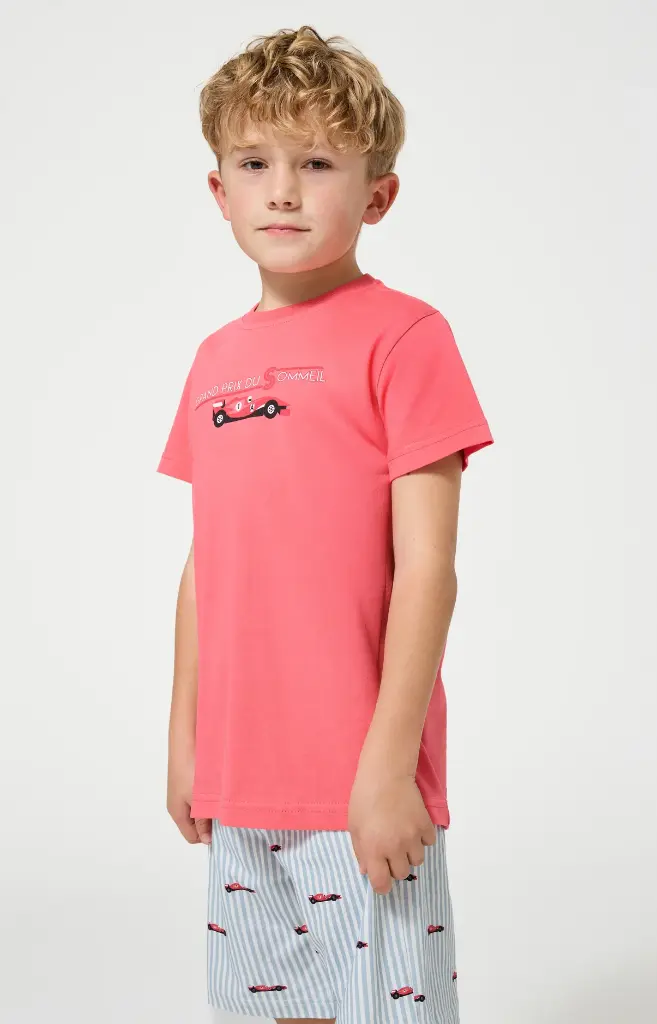 Pyjama short enfant ARTHUR "Le Grand Prix du Sommeil" BTG - Bleu FORMULE26