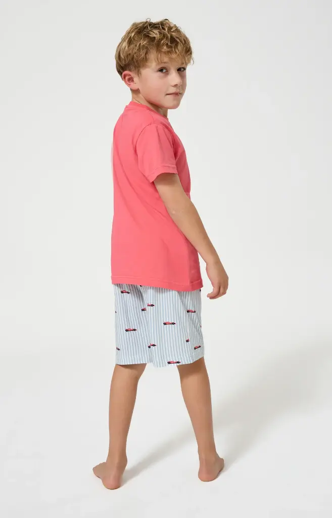 Pyjama short enfant ARTHUR "Le Grand Prix du Sommeil" BTG - Bleu FORMULE26