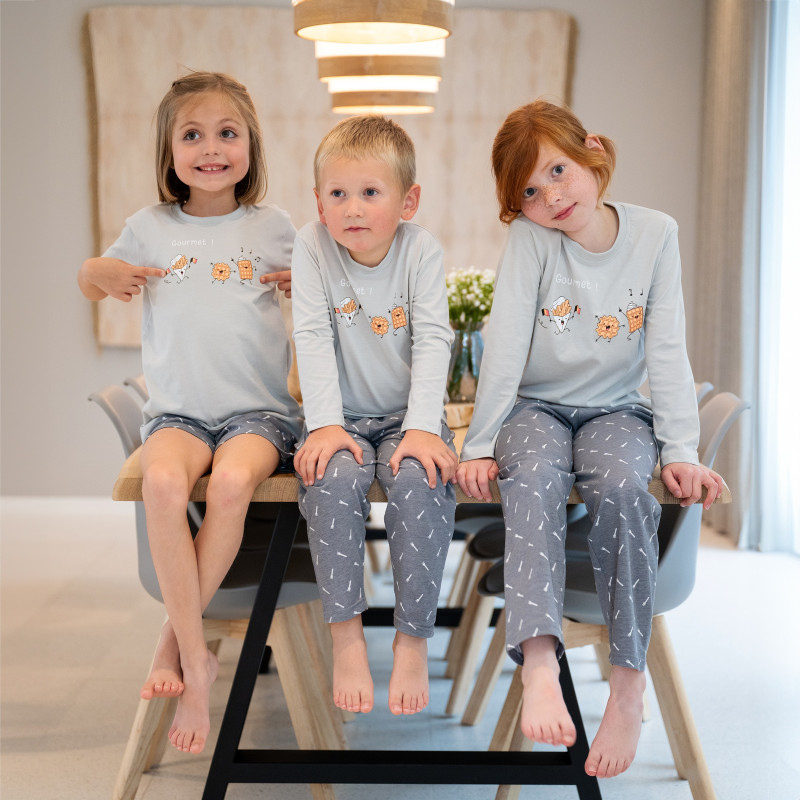 Pyjama long JUSQU'AU LEVER DU JOUR 25EGOL - Gris Clair Gourmet