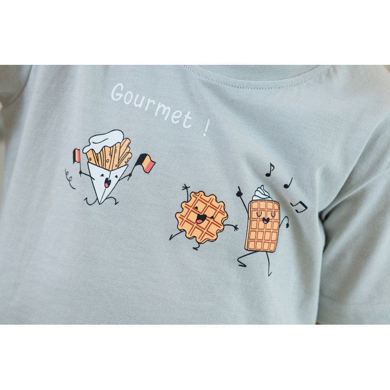 Pyjama enfant court JUSQU'AU LEVER DU JOUR 25EPGOC - Gris Clair Gourmet