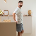 Pyjama homme court JUSQU'AU LEVER DU JOUR 25EPGOC - Gris Clair Gourmet 