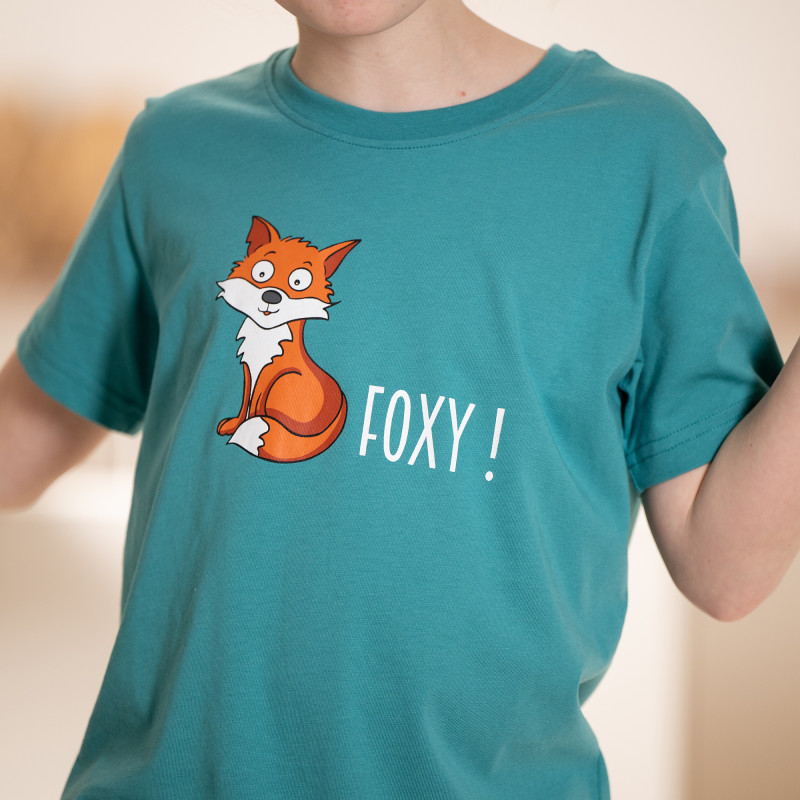 Pyjama enfant court JUSQU'AU LEVER DU JOUR "Foxy" 25EPFOC - Vert