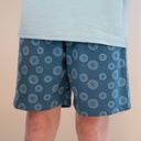 Pyjama enfant court JUSQU'AU LEVER DU JOUR "Yoga" 26EPYOC - Gris/Bleu