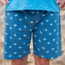 Pyjama adulte court JUSQU'AU LEVER DU JOUR "Mon Oreiller" 26EPMOC - Bleu