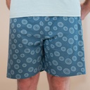 Pyjama adulte court JUSQU'AU LEVER DU JOUR "Yoga" 26EPYOC - Gris/Bleu