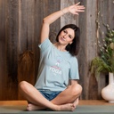 Pyjama adulte court JUSQU'AU LEVER DU JOUR "Yoga" 26EPYOC - Gris/Bleu