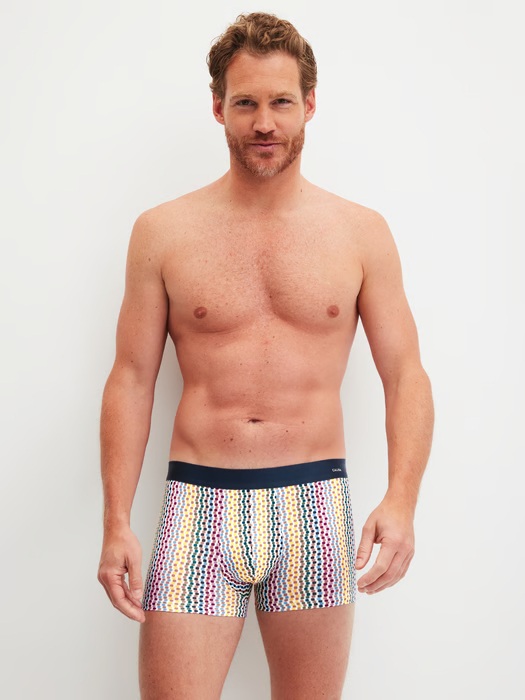 Boxer homme fantaisie 94% coton CALIDA "Cotton Code Design" 26980 - Garnet 196