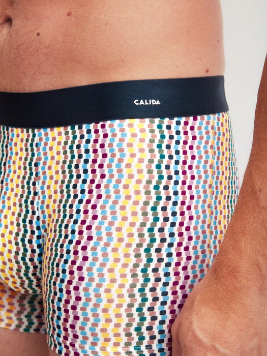 Boxer homme fantaisie 94% coton CALIDA "Cotton Code Design" 26980 - Garnet 196