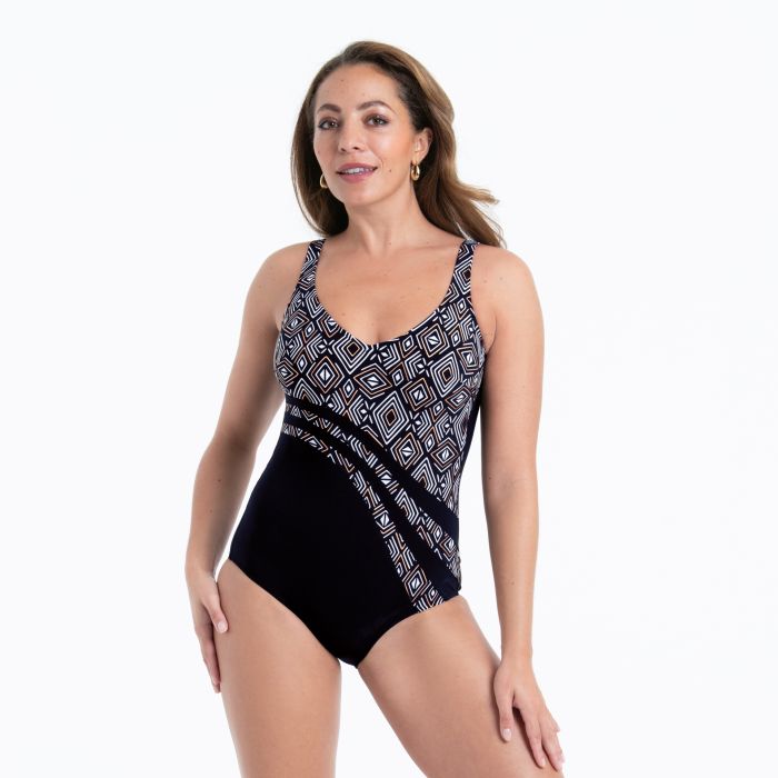 Maillot amincissant ANITA "Luella" 7317 - Noir/Or 420