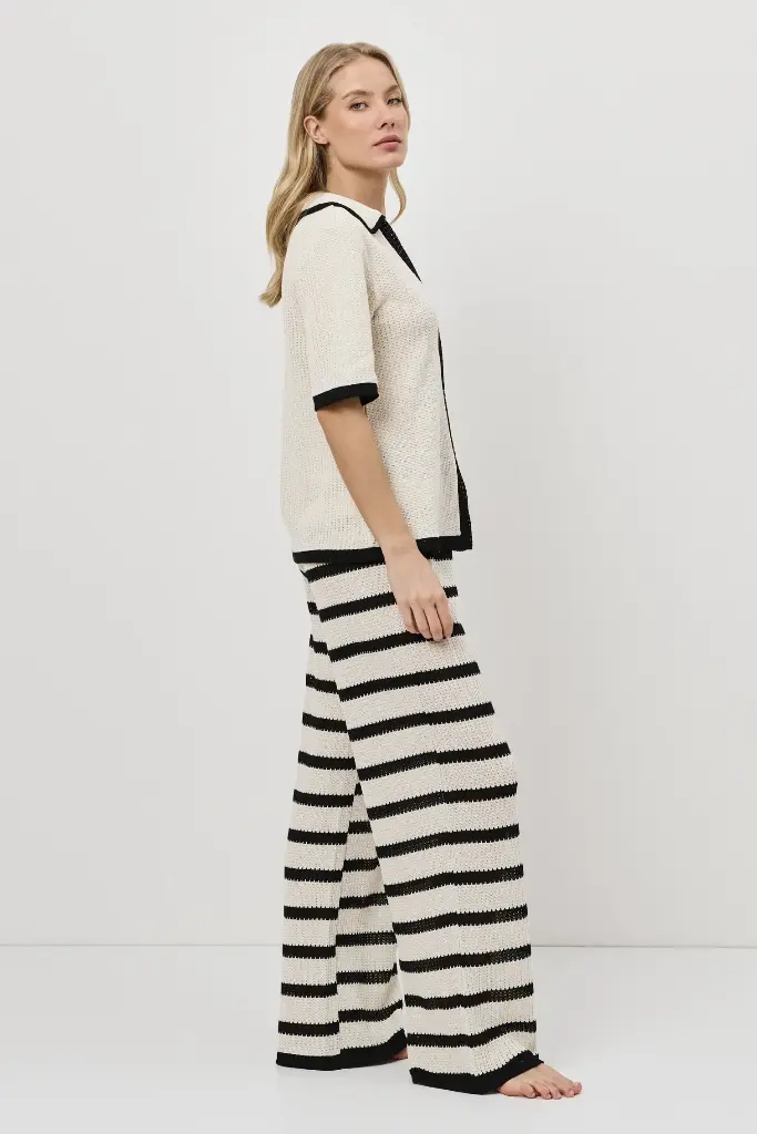 Ensemble de plage pantalon ARUELLE "Mirage" S26-AR-MIRAG-SL - Beige Noir IBLACK)