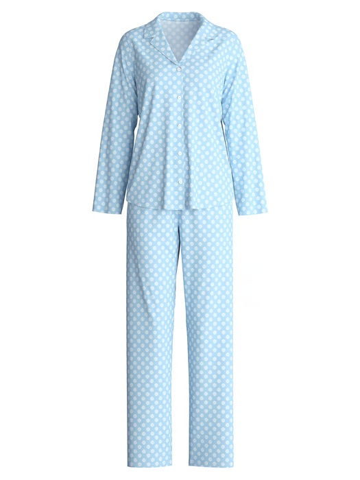 Pyjama long dame CALIDA "Lovely Nights" 46954 - Cascade Blue 545