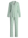 Pyjama long dame CALIDA "Cat Dreams" 41653 - Light Aqua 621