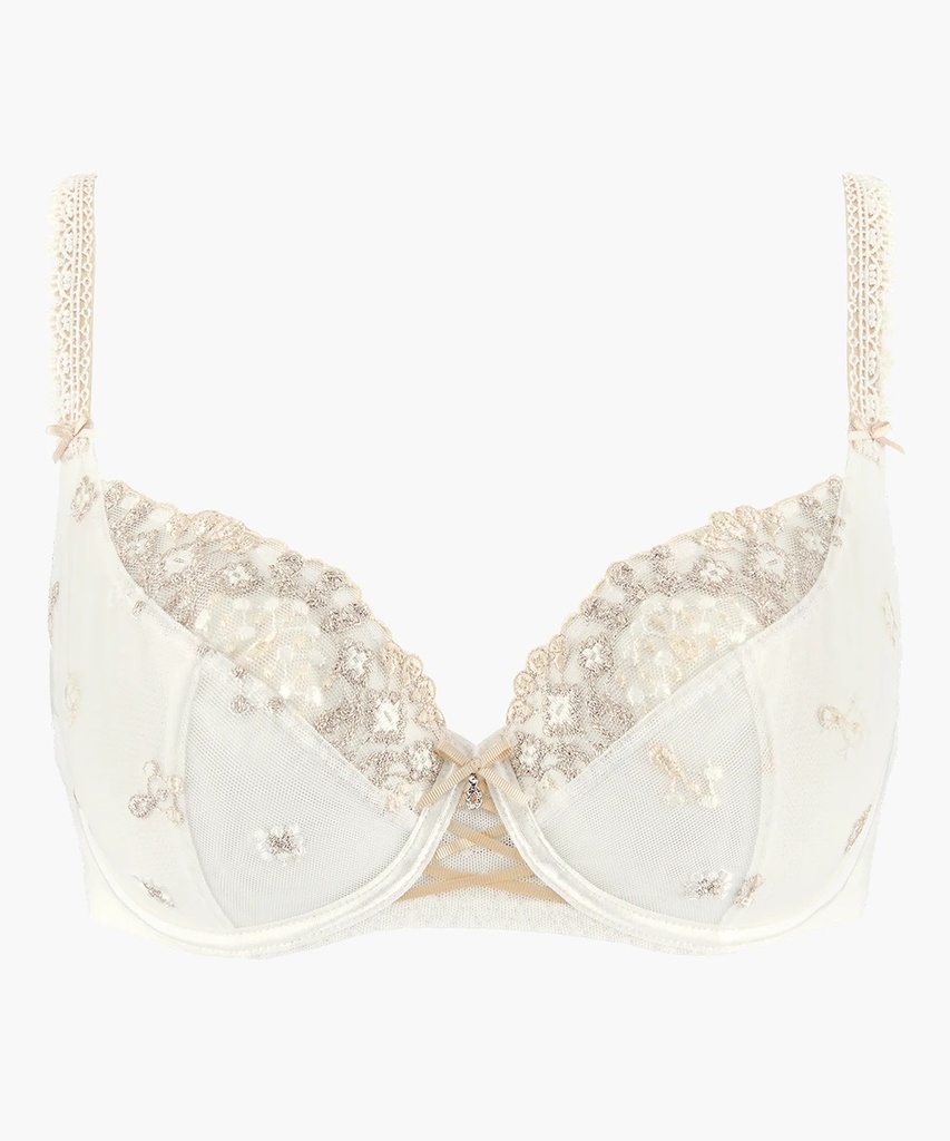 Soutien-gorge armature emboitant AUBADE "Joyau Eternel" UBF13 - Opaline