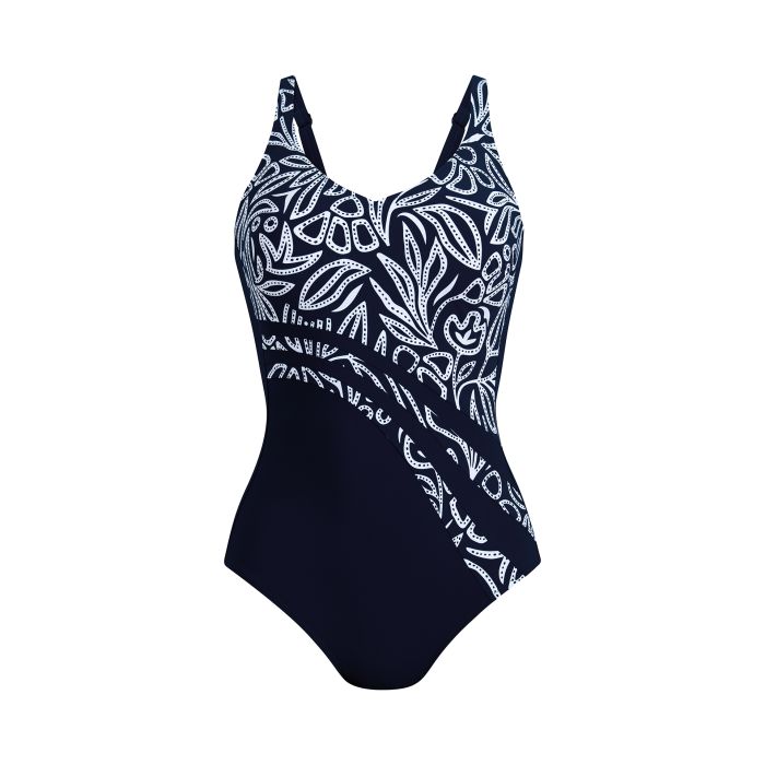 Maillot pour prothèse ANITA CARE "Style Dirban" M6 6318 - Marine Blanc 345