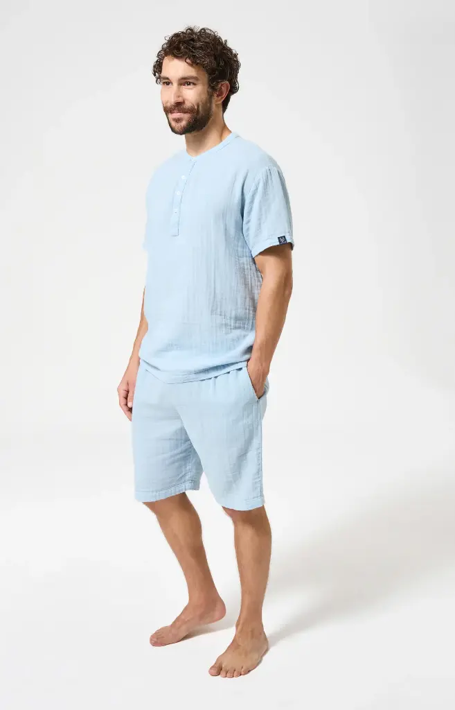Pyjama short homme ARTHUR CAG - Bleu Ciel GAZEE26