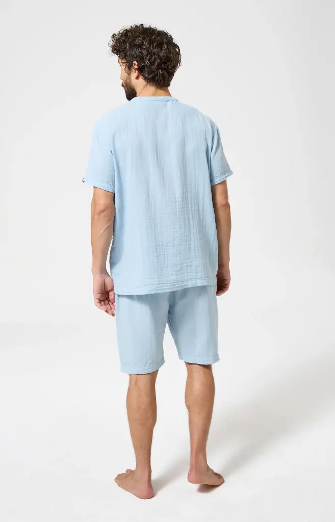 Pyjama short homme ARTHUR CAG - Bleu Ciel GAZEE26