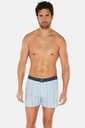 Caleçon américain homme avec maintien intérieur 100% coton bio ARTHUR "Le Club" CSP - Ciel 951