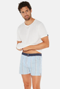 Caleçon américain homme avec maintien intérieur 100% coton bio ARTHUR "Le Club" CSP - Ciel 951