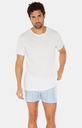 Caleçon américain homme avec maintien intérieur 100% coton bio ARTHUR "Le Club" CSP - Ciel 951