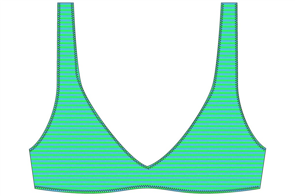 Haut de Bikini brassière BANANA MOON "Pulco Beachbop" - Turquoise MUJ14