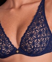 Soutien-gorge armature triangle plongeant AUBADE                     "Iconic Calypso" 6FN12 - Deep Blue DEBL
