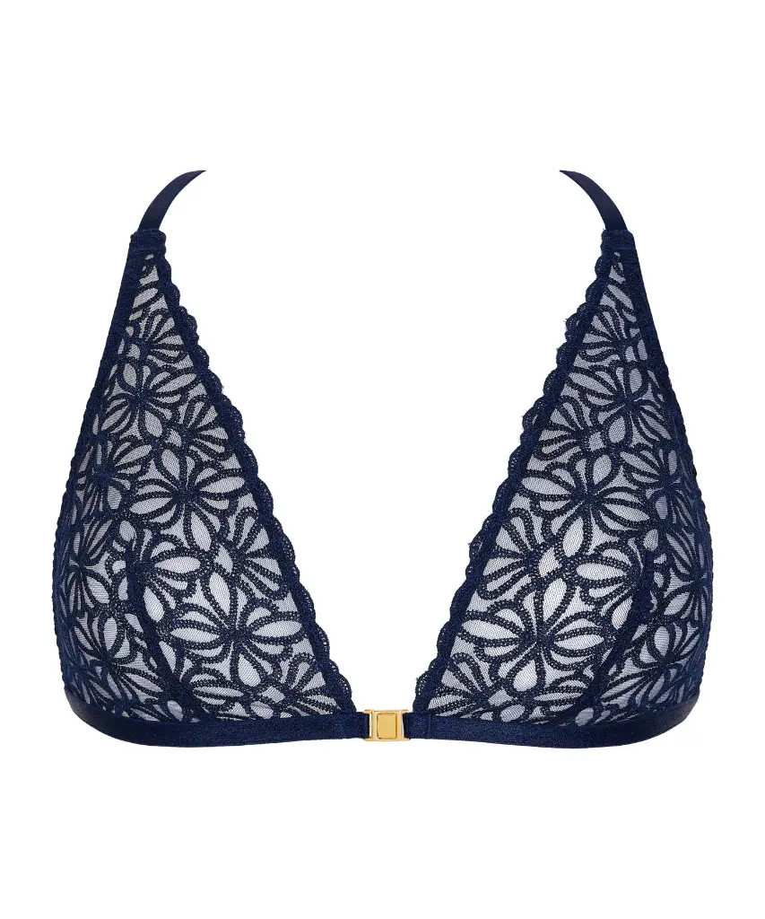 Soutien-gorge sans armatures triangle AUBADE                     "Secret Memories" 6F10 - Deep Blue DEBL 