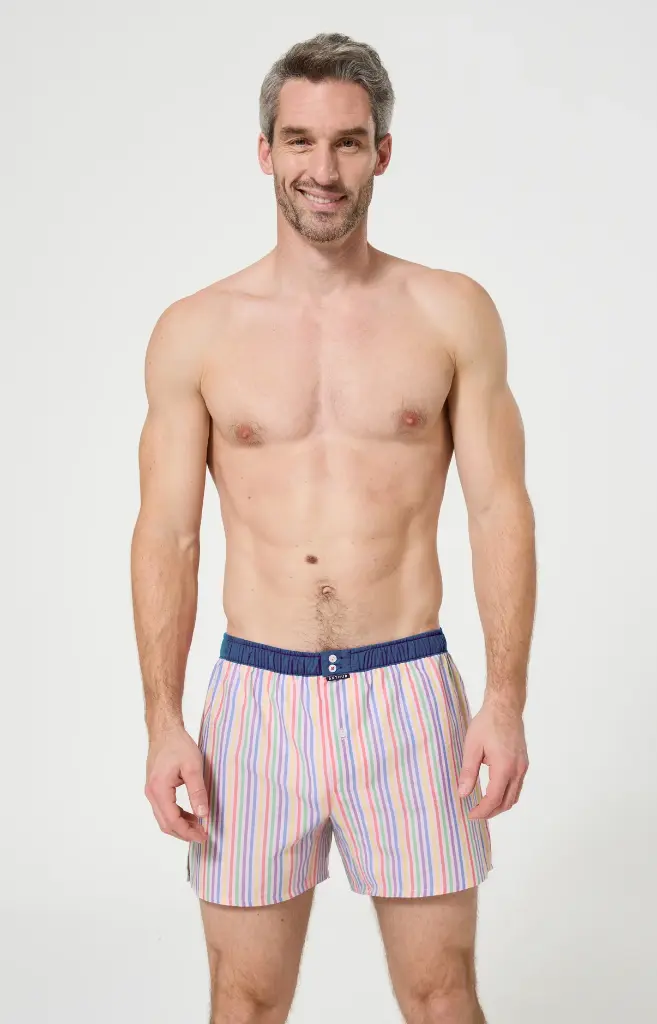 Caleçon américain homme avec maintien 100% coton ARTHUR "Le Club" CSP -  Multicolore 1215E26 