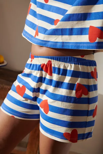 Pyjama Coton Bio WE ARE JOLIES "Marinière Coeurs"