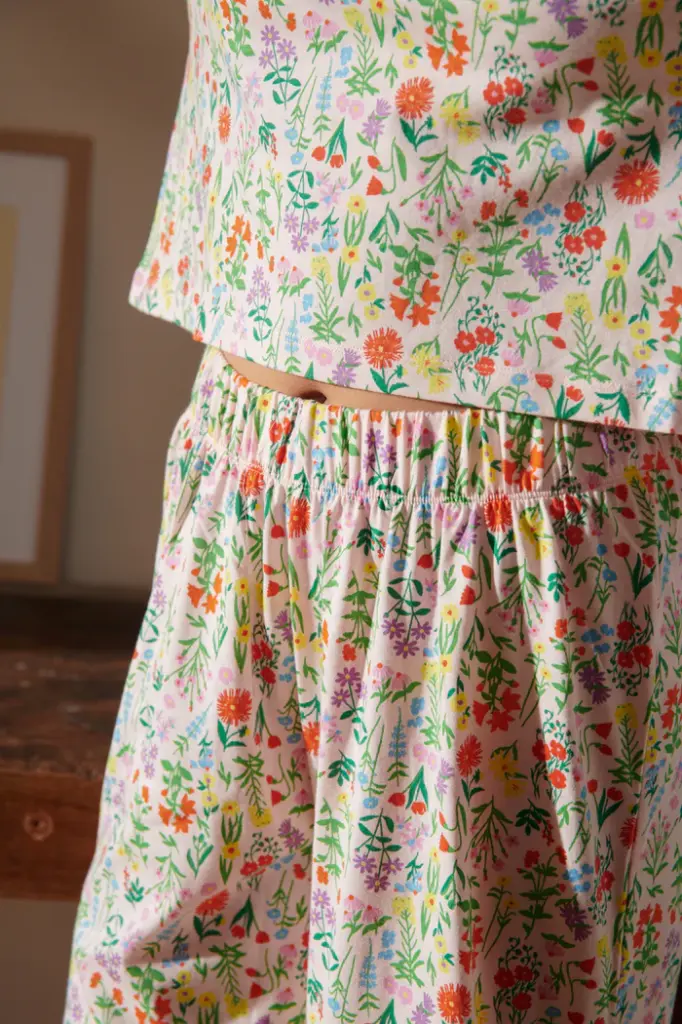 Pyjama long dame coton bioWE ARE JOLIES "Pampa Rose" 