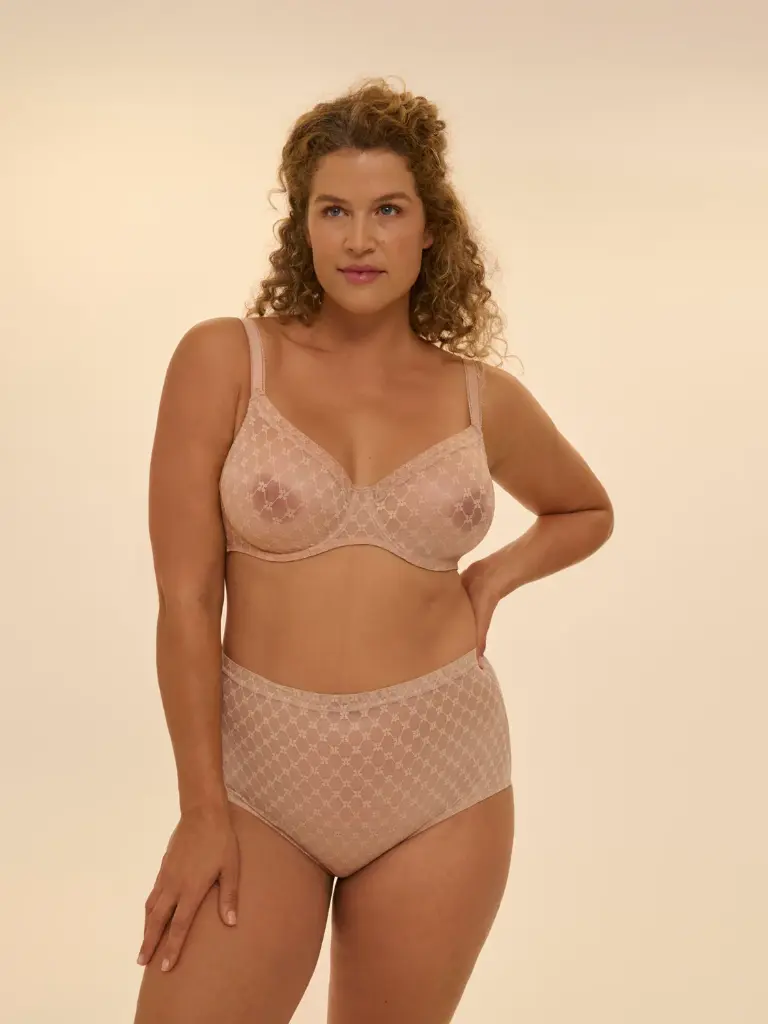 Culotte taille haute gainette SIMONE PERELE "Plume" 1G4610 - Peau Rosée 739 
