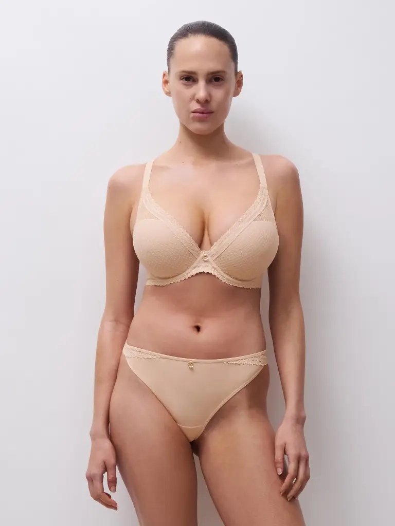 Soutien-gorge à coques CHANTELLE "Romance" C19XNA - Beige Doré 01N