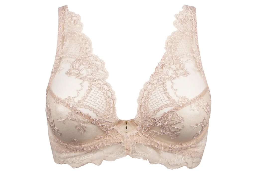 Soutien-gorge armature décolleté plongeant LISE CHARMEL "Sublime en Dentelle" ACH7413 - Nude 3251