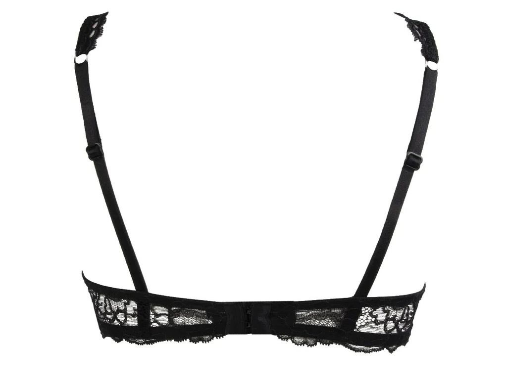 Soutien-gorge armature décolleté plongeant LISE CHARMEL "Sublime en Dentelle" ACH7413 - Noir 0005