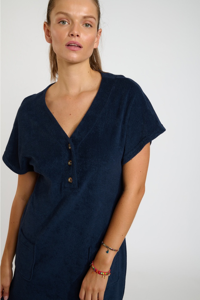 Robe de plage BANANA MOON "Lila Seasponge" - Marine LLC06