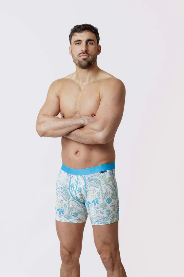 Boxer homme modal avec maintien intérieur LOIC HENRY "Graphic" KBC302C - Jungle Joy