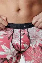 Boxer homme coton/tencel avec maintien intérieur LOIC HENRY "Graphic" KBB300M - Red Lys