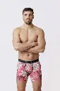 Boxer homme coton/tencel avec maintien intérieur LOIC HENRY "Graphic" KBB300M - Red Lys
