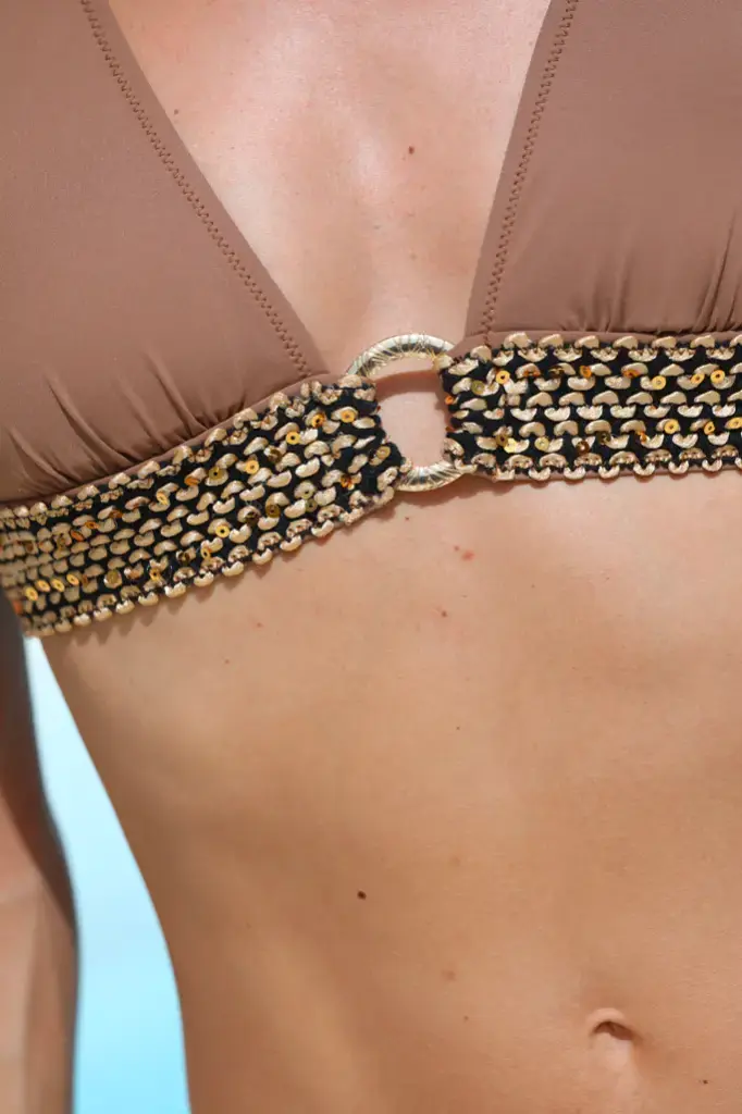 Bikini 2 pièces triangle sans armatures SORAYA "Liv" - Espresso