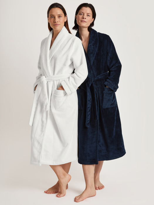 Peignoir dame en éponge 120cm CALIDA "Cosy Shower" 61302 - Dark lapis blue 339