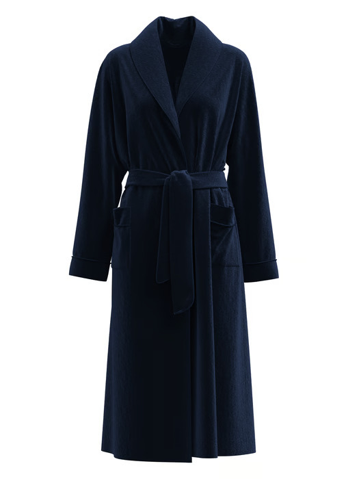 Peignoir dame en éponge 120cm CALIDA "Cosy Shower" 61302 - Dark lapis blue 339