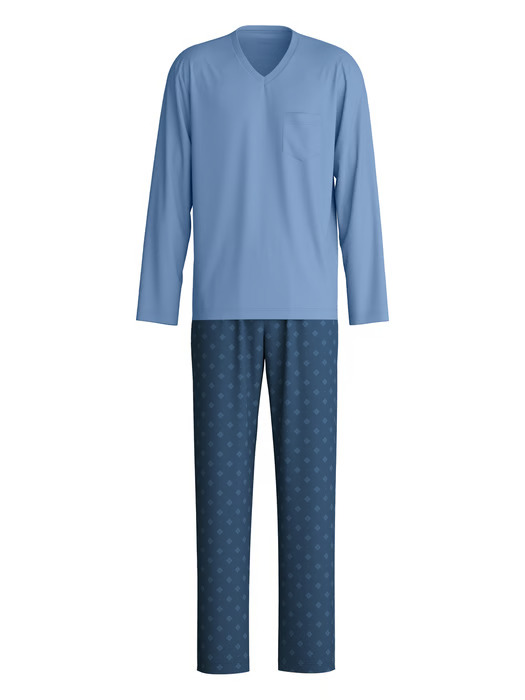 Pyjama long homme 100% coton CALIDA "Relax Imprint" 47487 - Coronet 469